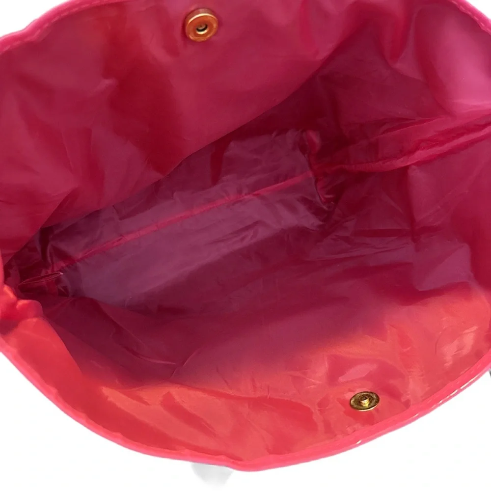 Guess Black Tote with Pink Trim and Heart Accent